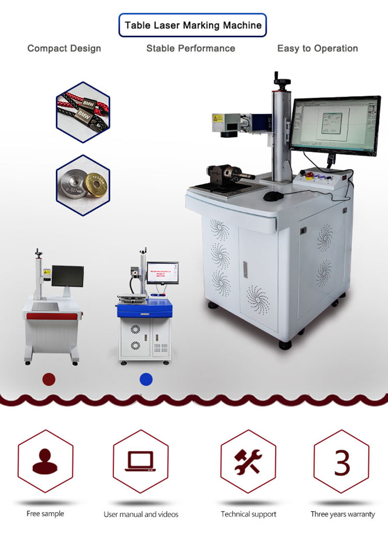 20w 30w Adjustable Flying Fiber Laser Marking Machine With Conveyor Belt For Pen