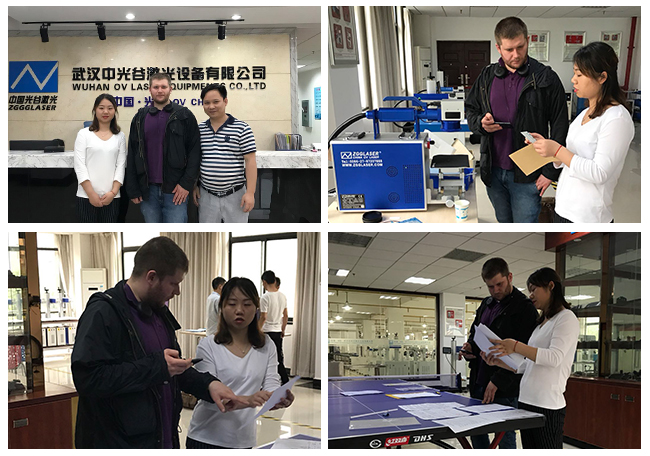 May. 30, 2018 Polish customers  visit OVLaser factory to check laser marking equipments