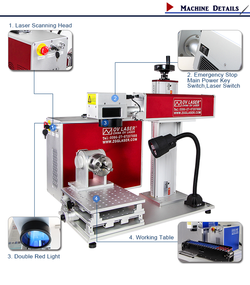 20w/30w/30 watt fiber raycus laser marking machine For xp jewelry