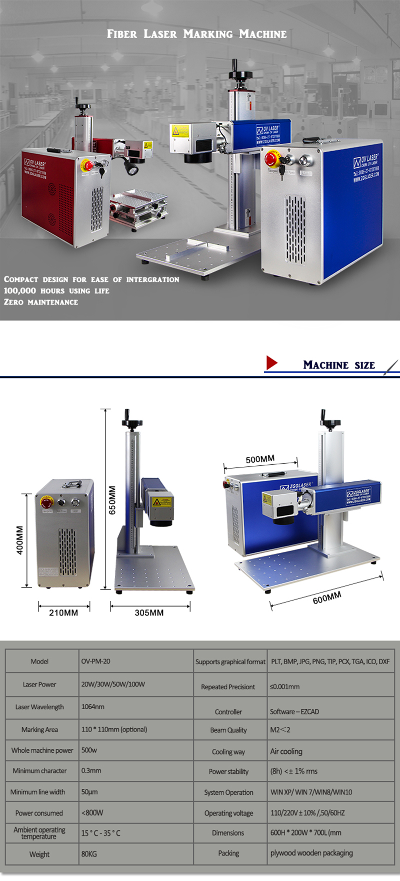 20w/30w/30 watt fiber raycus laser marking machine For xp jewelry