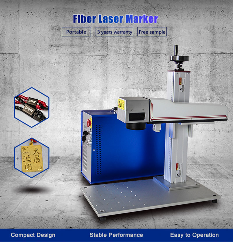 JPT M6 mopa 20w 30w fiber laser marking machine for stainless steel color marking using Ezcad software