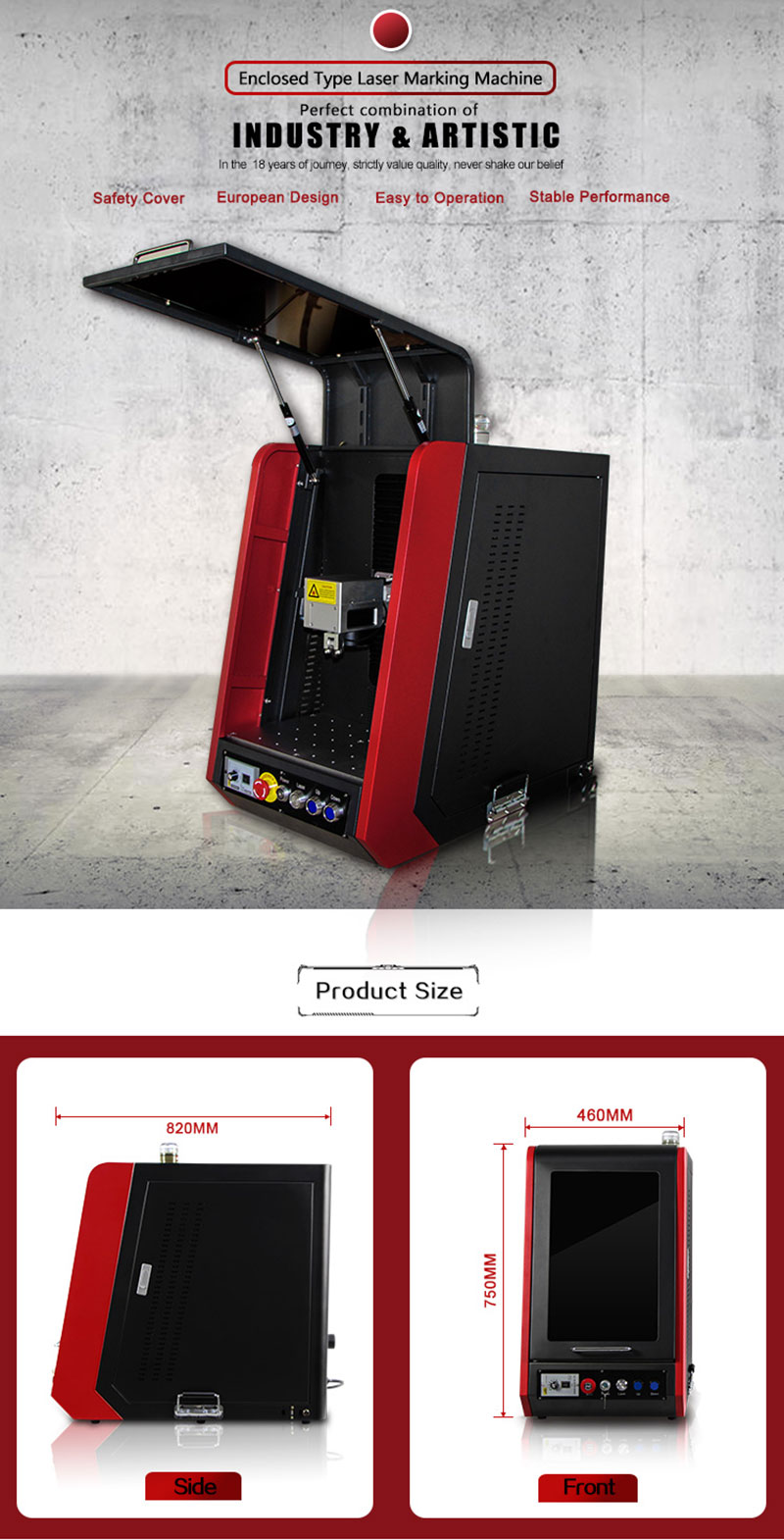 Enclosed Fiber laser marking mopa color metal Mobile phone logo 20W 30W 60W  fiber laser marking machine