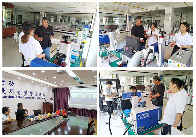 July.02,2019  Israeli customer visit OV laser to check how our laser marking machine work