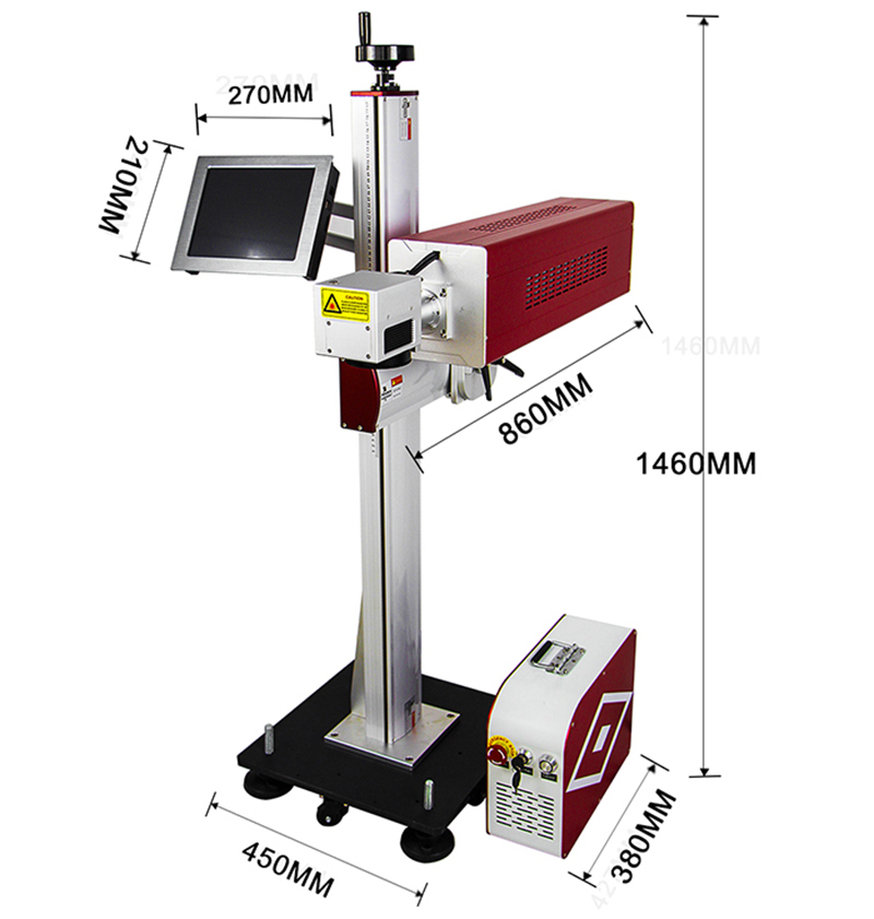 co2 laser marking machines for leather  with touch screen computer
