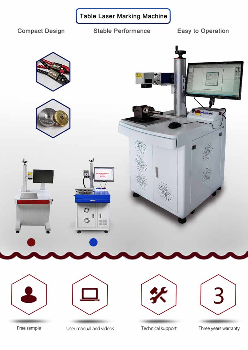 Air Cooling MOPA JPT M6 30W Partial Plastic Metal Fiber Laser Marking Machine