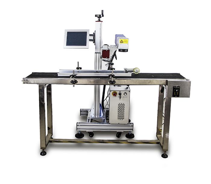 Factory price production line 30 Watt Flying fiber laser marking laser coding machine for date
