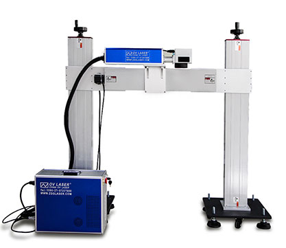 Horizontal moving scanning head split 20W 30W 50W fiber laser marking machine /laser engraving machine for metal 