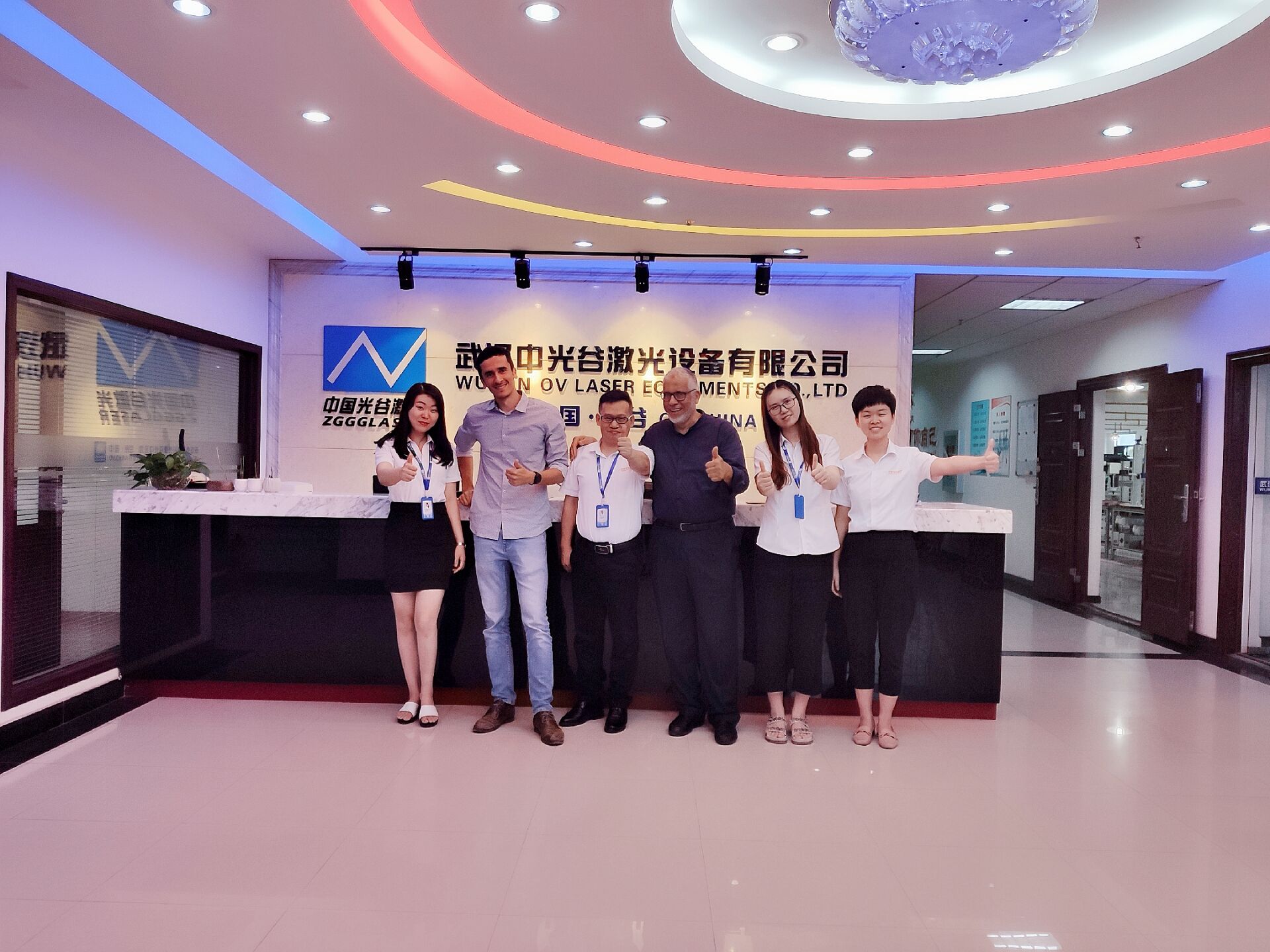 July.19,2019 Morocco  customer visit OV laser to check how our laser marking machine work