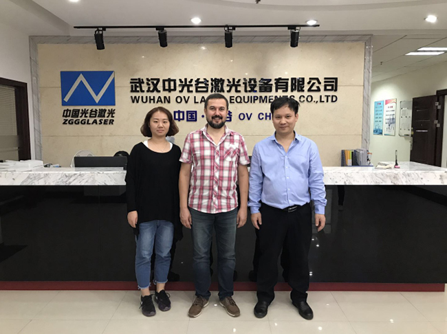 Aug.17,2018 Business partner visit OVLaser factory to inspect how our machines work